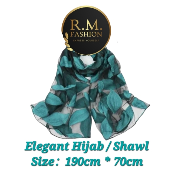 Elegant Leaf Scarf - Picture 3 of 4